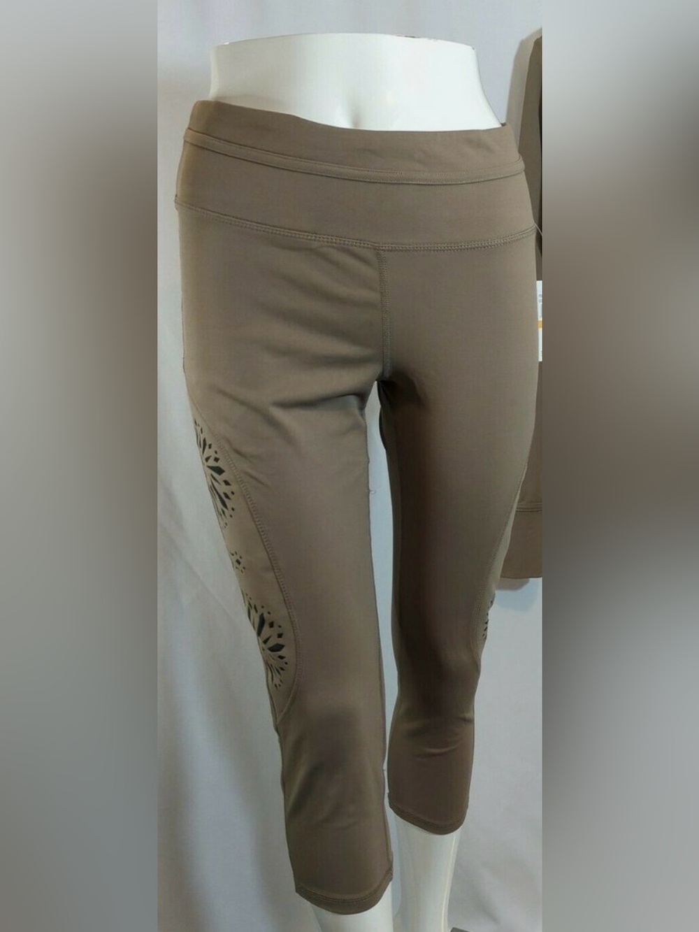 Catherine Malandrino Laser-Cut Leggings with Black Details